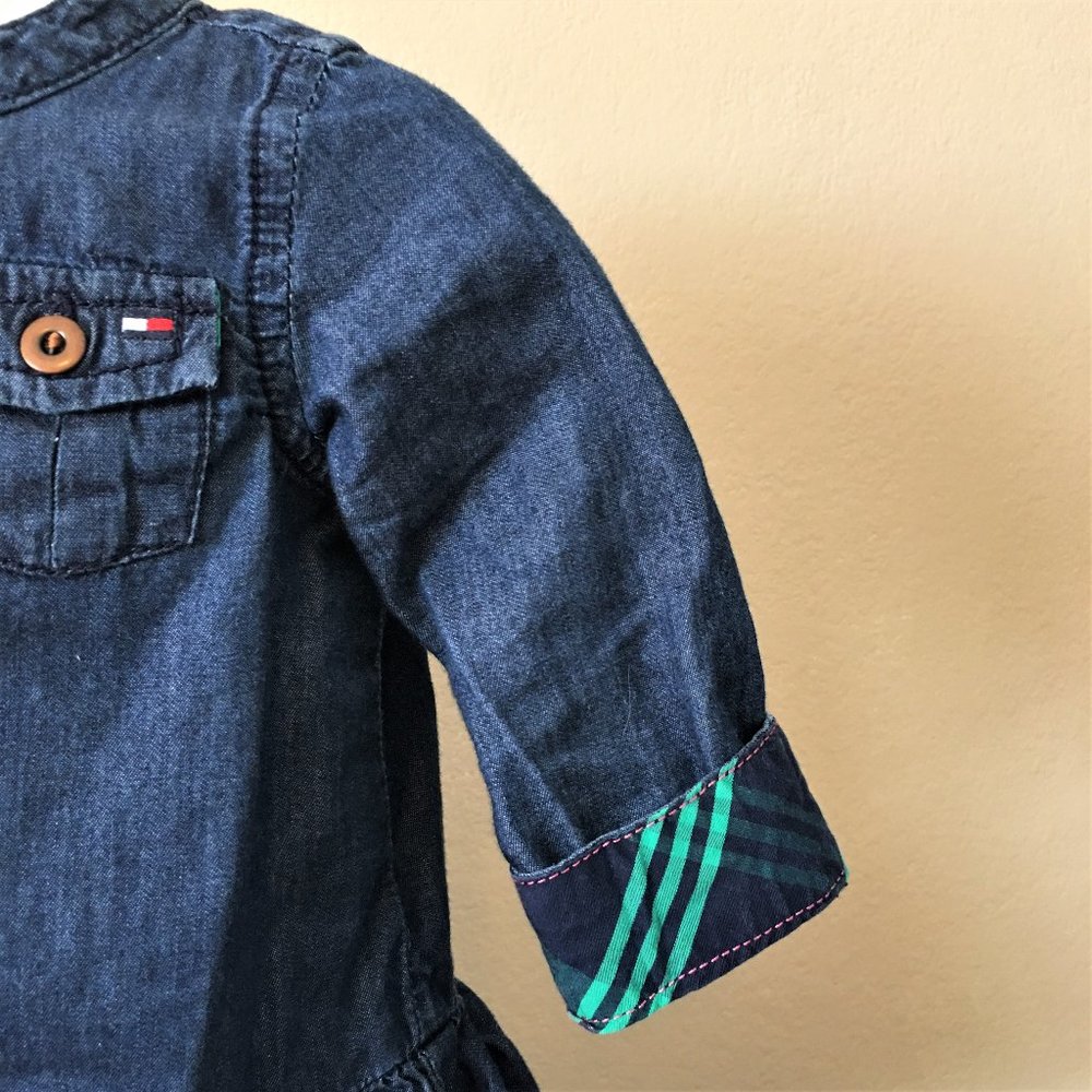TOMMY HILFIGER Long-Sleeve Denim Dress   6-9M - Picture 5 of 10